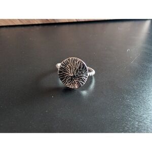 Size 7 Sterling Silver Tree of Life Coin Ring Adjustable 925 Twisted